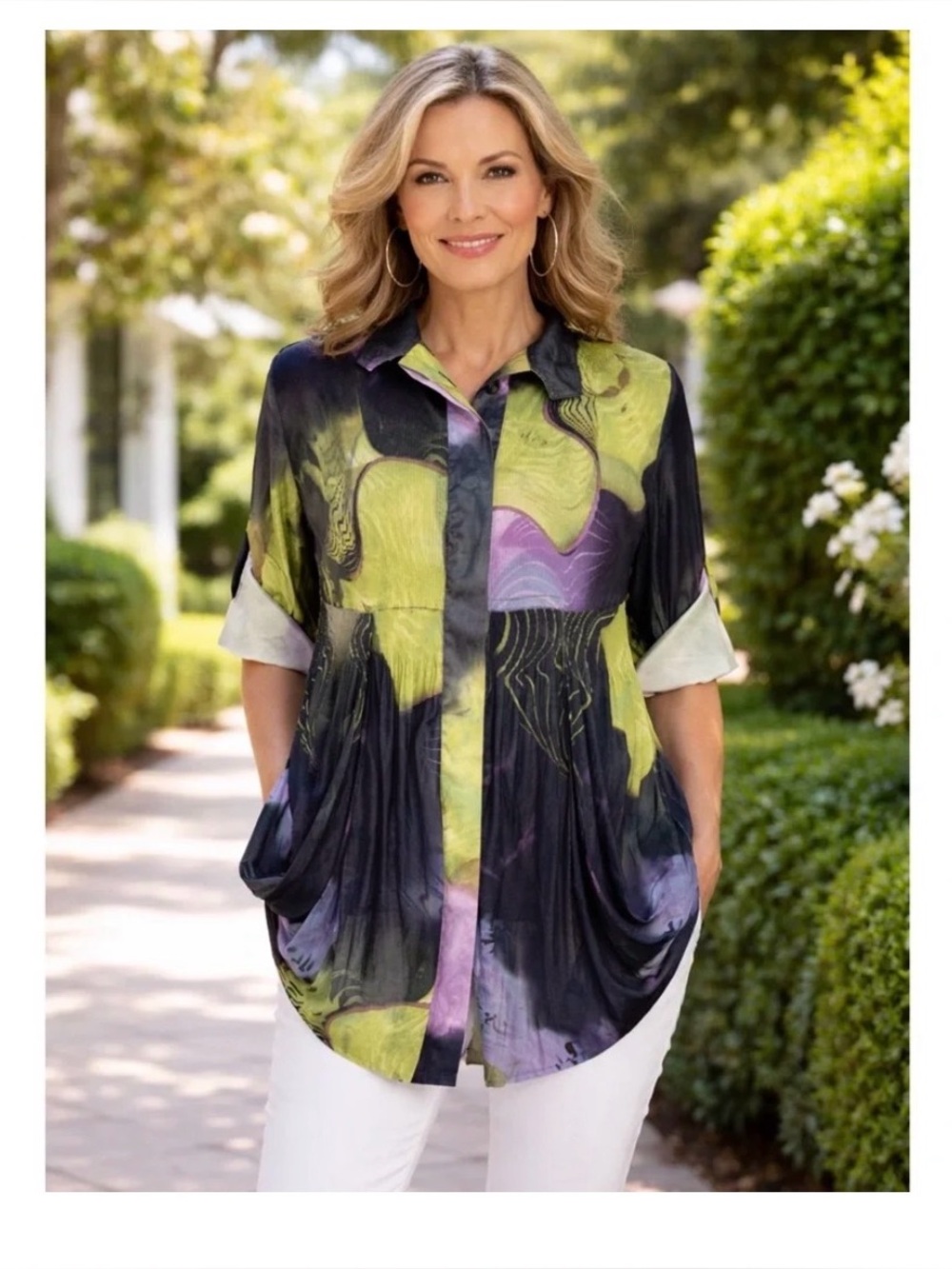 Lindi “art to wear” tunic top